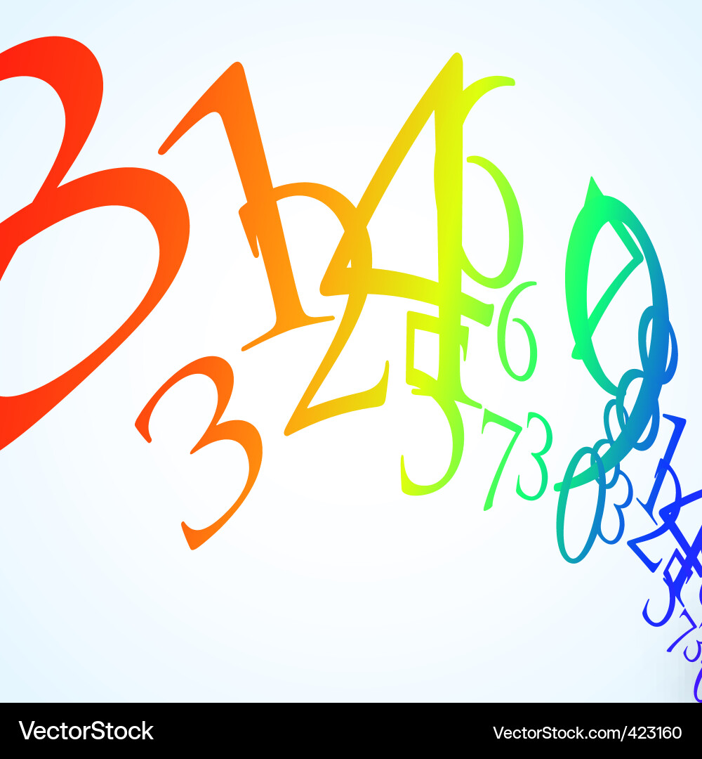 Abstract number background Vector Image