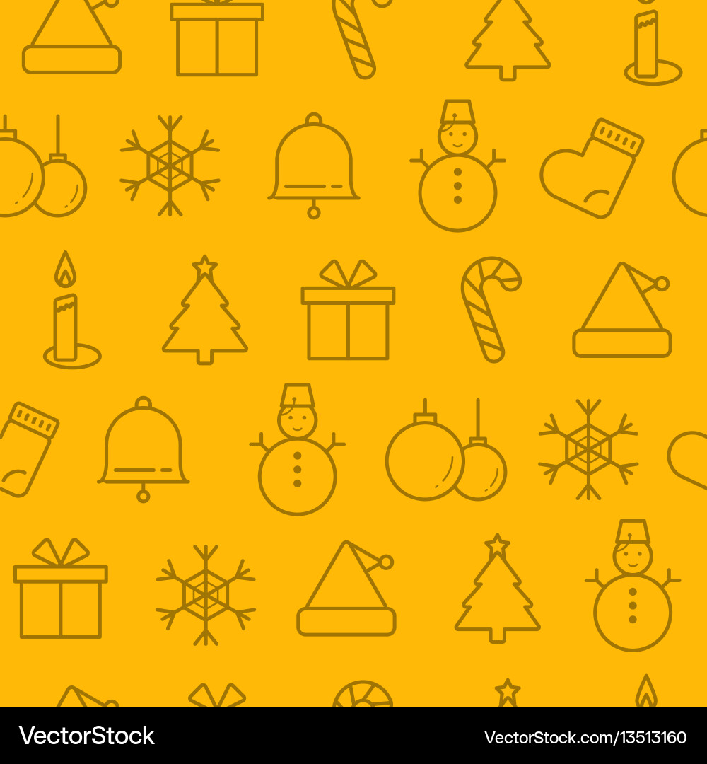 Different line style icons seamless pattern vector image