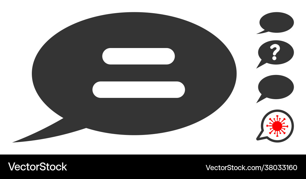 Flat text message icon Vector Image