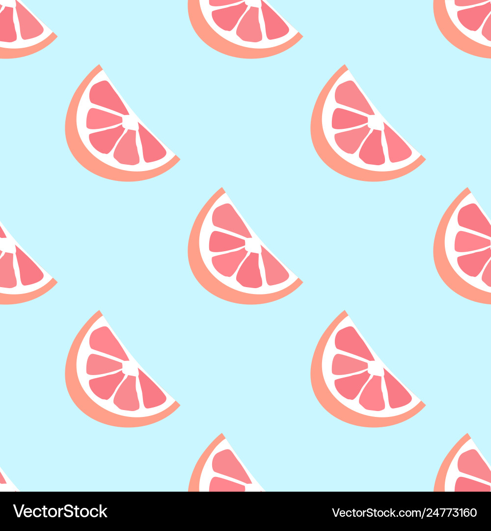 Grapefruit seamless pattern vector image