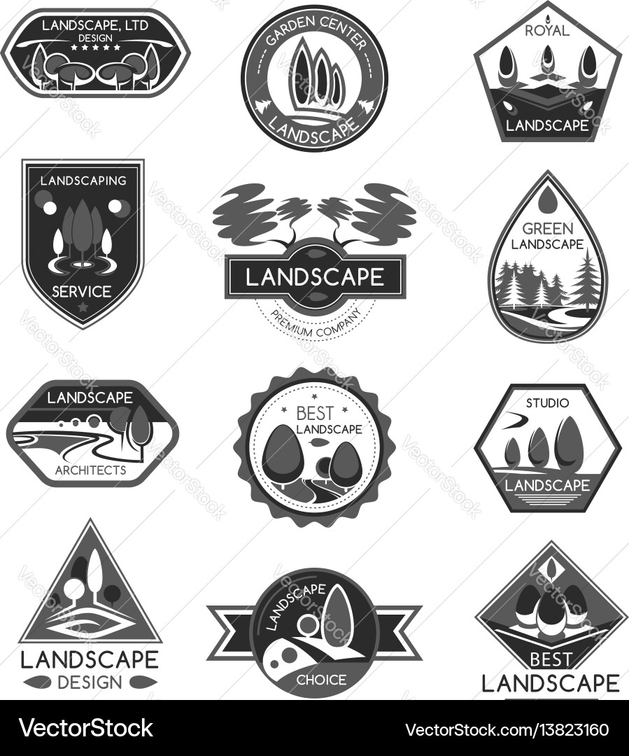 Landscape & Garden Service Icons Vector Image