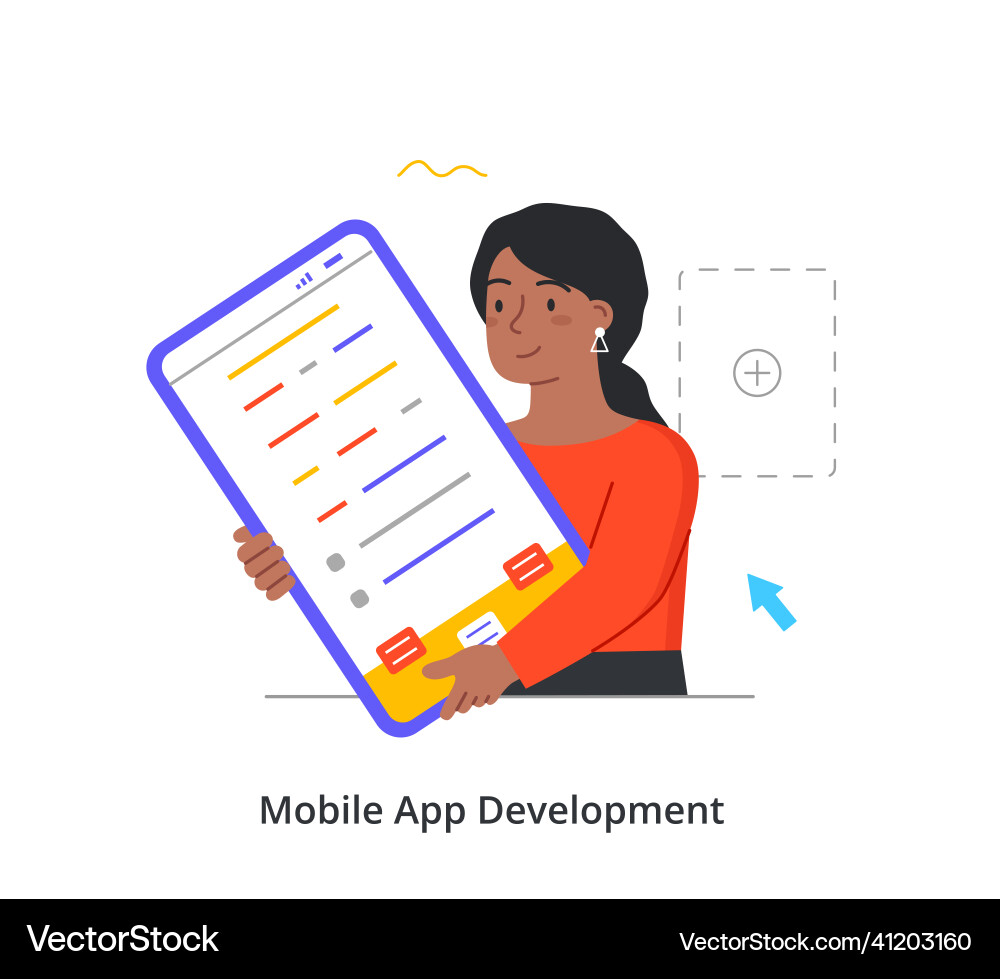 Mobile application development abstract concept vector image