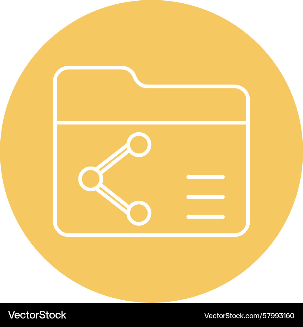 Multi-Circle File Sharing Icon Vector Image