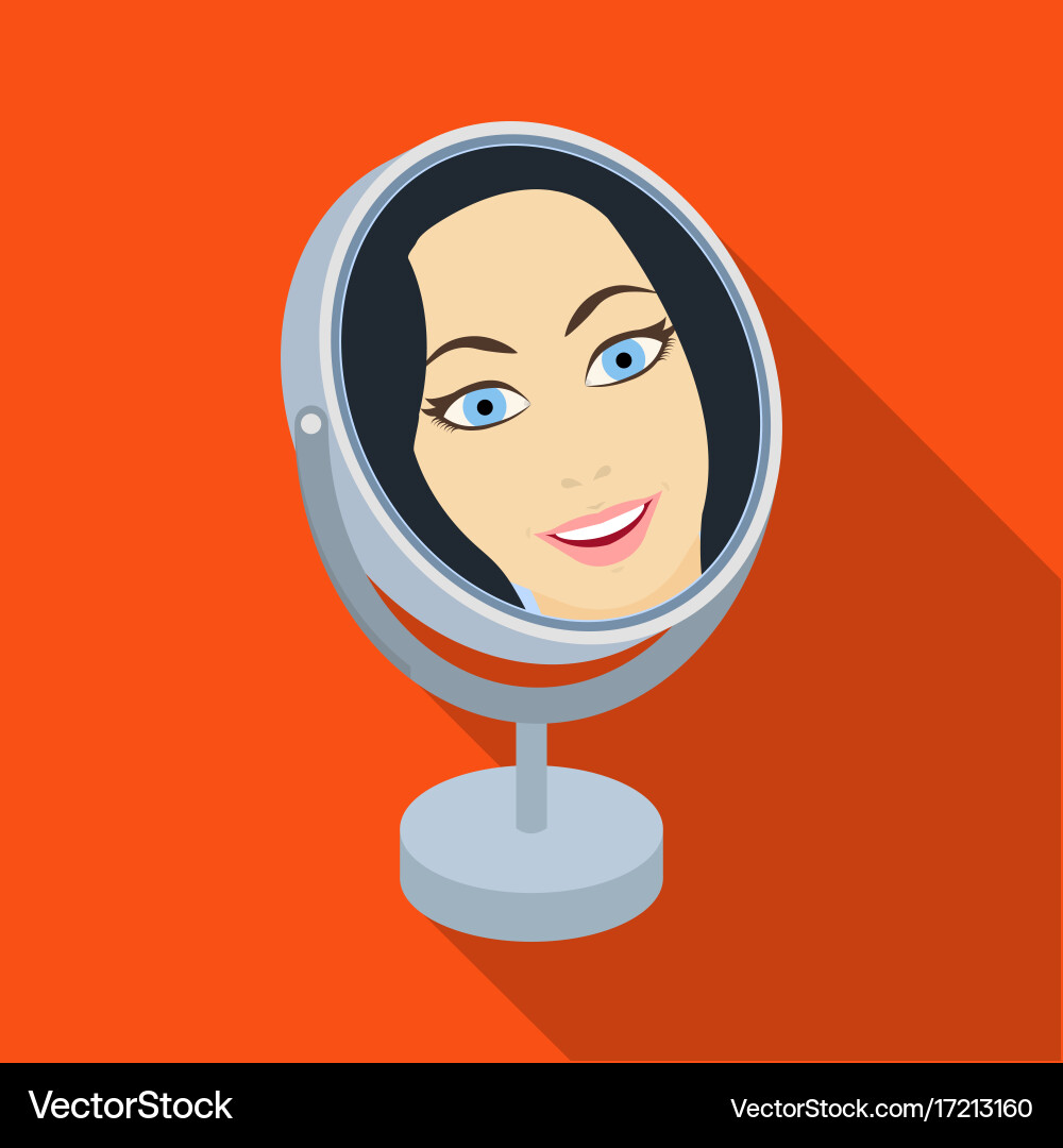 Reflection in the table mirror for make-up Vector Image