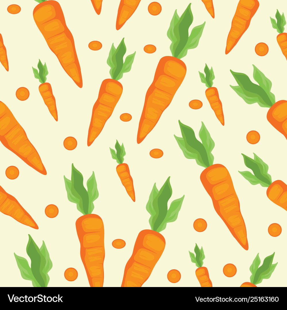 Seamless pattern with carrot motif used Seamless pattern with carrot motif used vector image