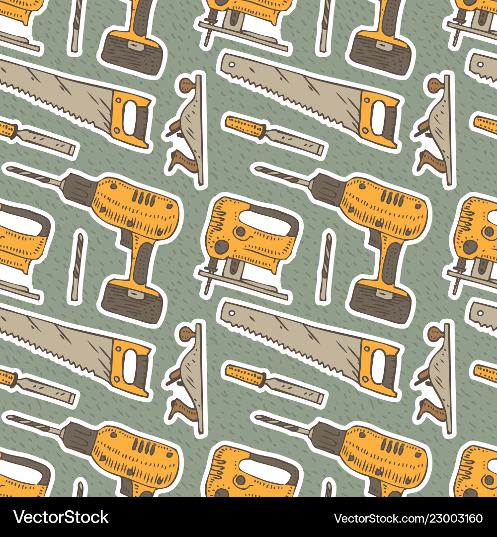 Seamless pattern with tools Seamless pattern with tools vector image