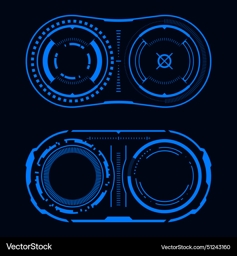 Technology futuristic interface set hi tech Vector Image