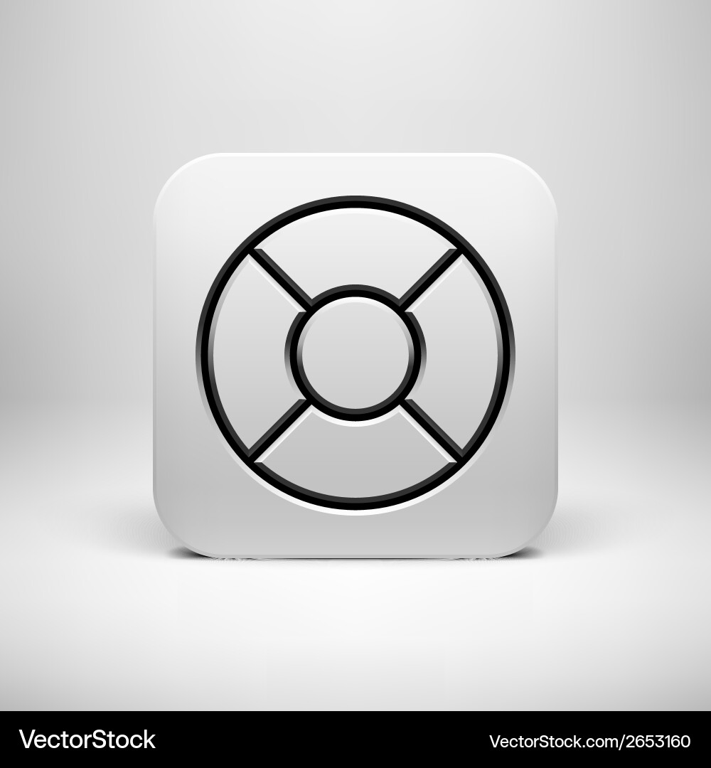White abstract app icon button template vector image