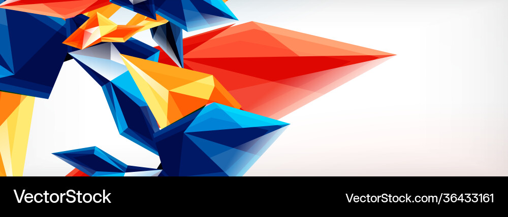 3d triangles and pyramids abstract vector image