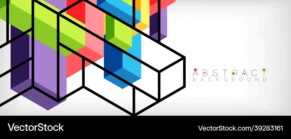 Abstract background 3d cubes cubic elements Abstract background 3d cubes cubic elements vector image