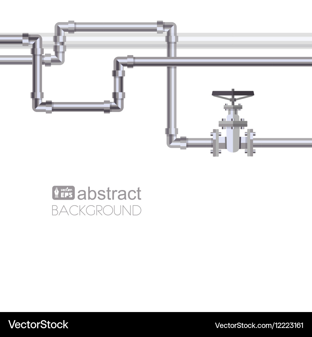 Abstract background with flat designed pipeline vector image
