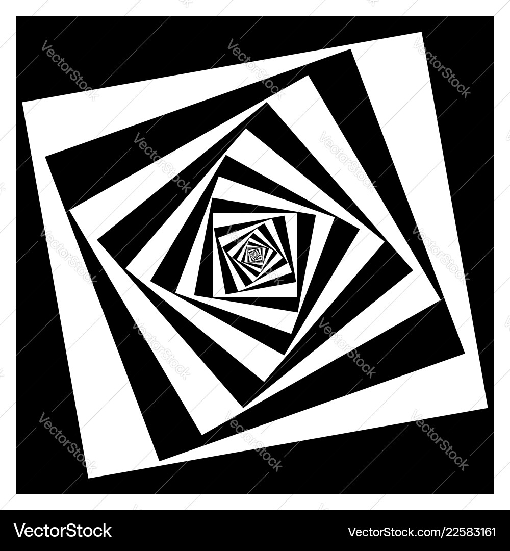 Abstract geometric element with inward rotating Abstract geometric element with inward rotating vector image