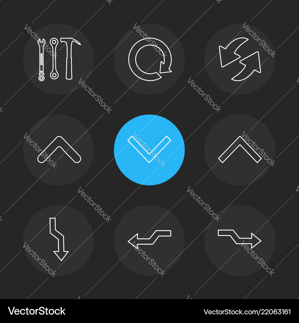 Arrows directions pointer arrow user vector image