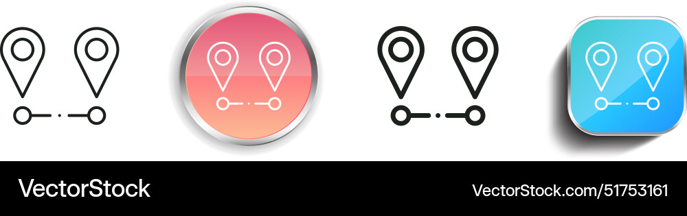 Between icon thin linear regular and button style Between icon thin linear regular and button style vector image