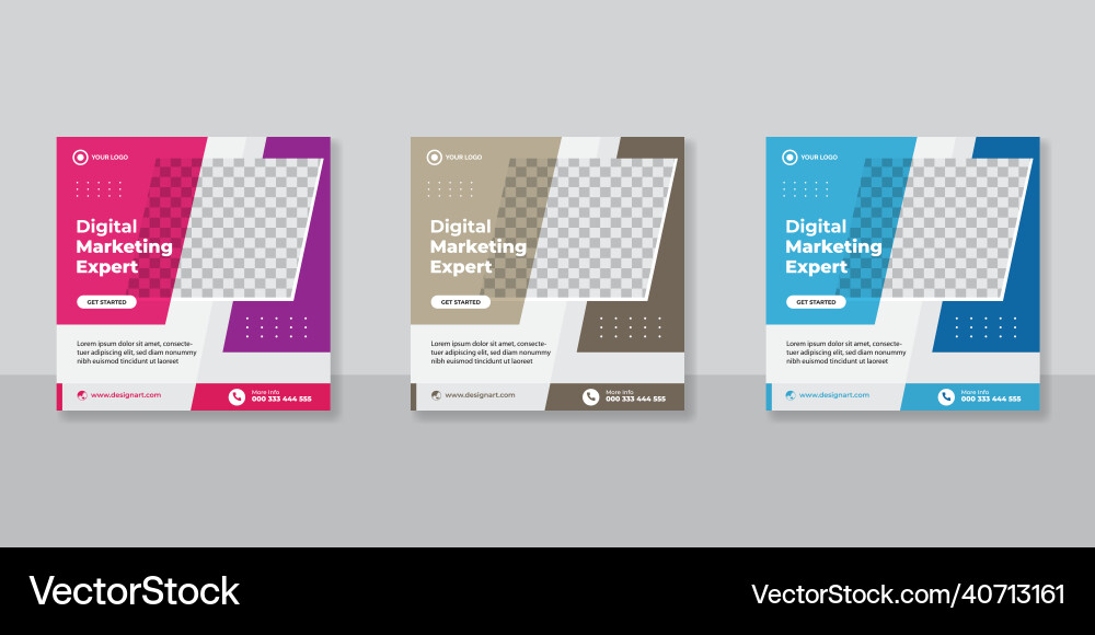 Digital Business Marketing Social Media Post Digital Business Marketing Social Media Post vektorbild