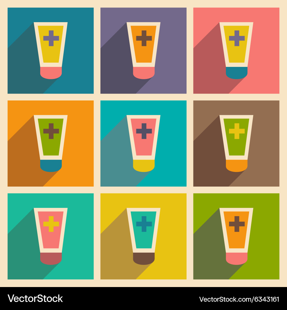 Flat with shadow concept and mobile application vector image