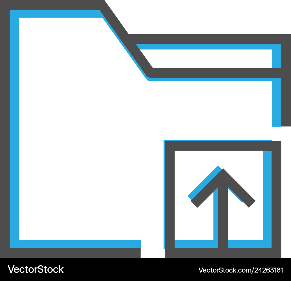 Folder icon design interaction line Folder icon design interaction line vector image