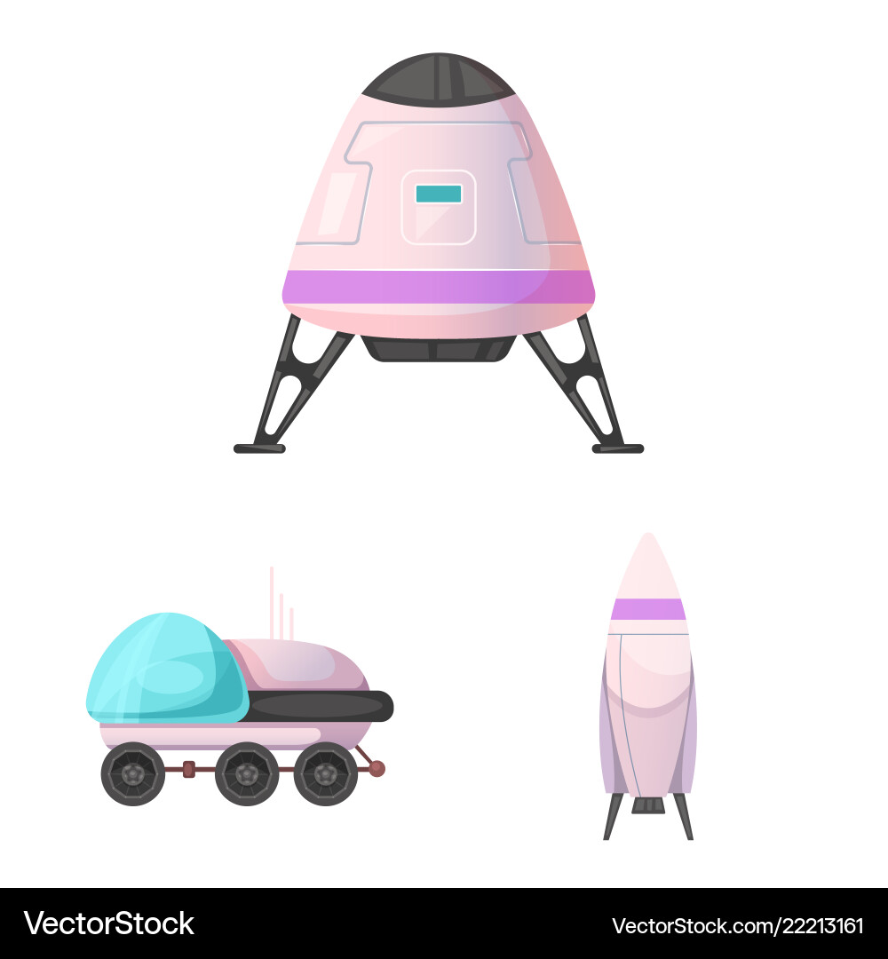 Isolated object of mars and space logo set Isolated object of mars and space logo set vector image