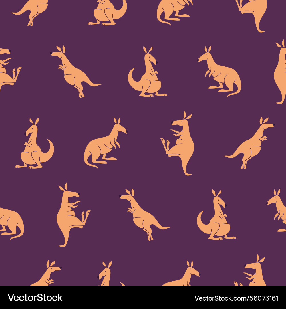 Kangaroo seamless pattern background for print Kangaroo seamless pattern background for print vector image