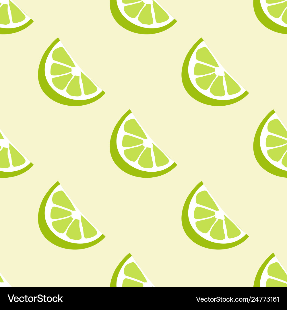 Lime Slice Pattern vector image