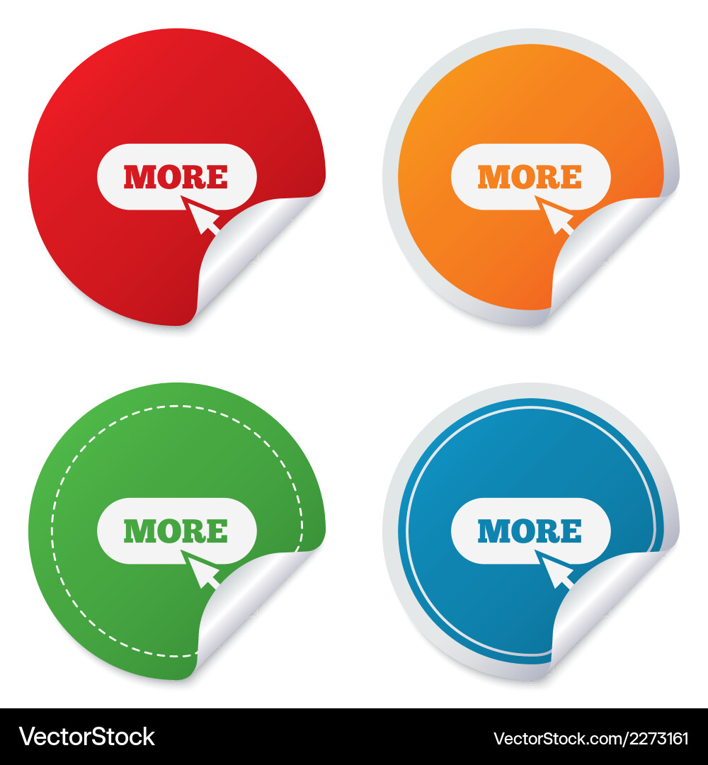 More with cursor pointer icon details symbol vector image