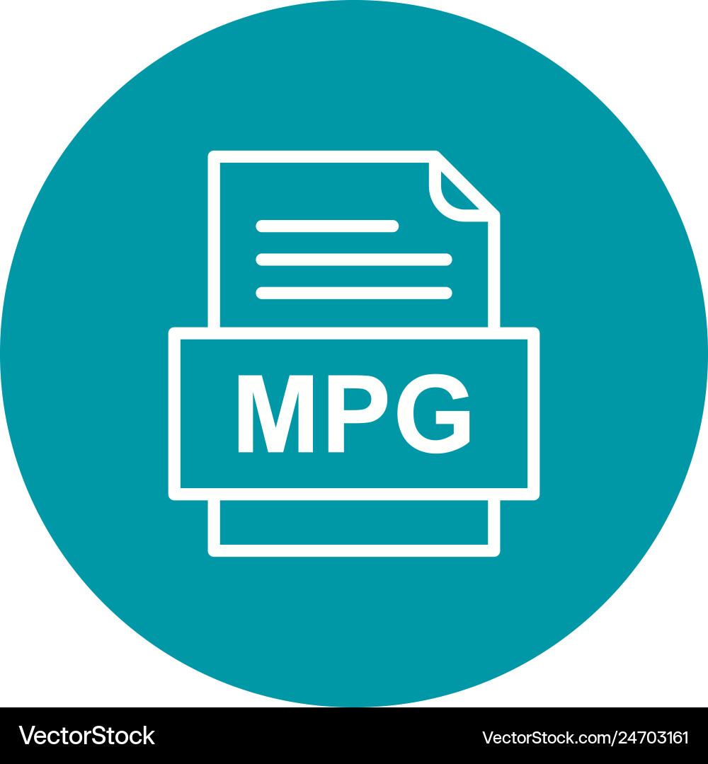 Mpg file document icon Vector Image