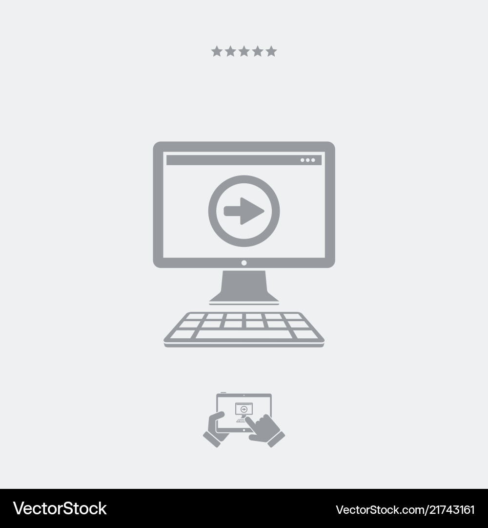 Next computer flat icon Next computer flat icon vector image