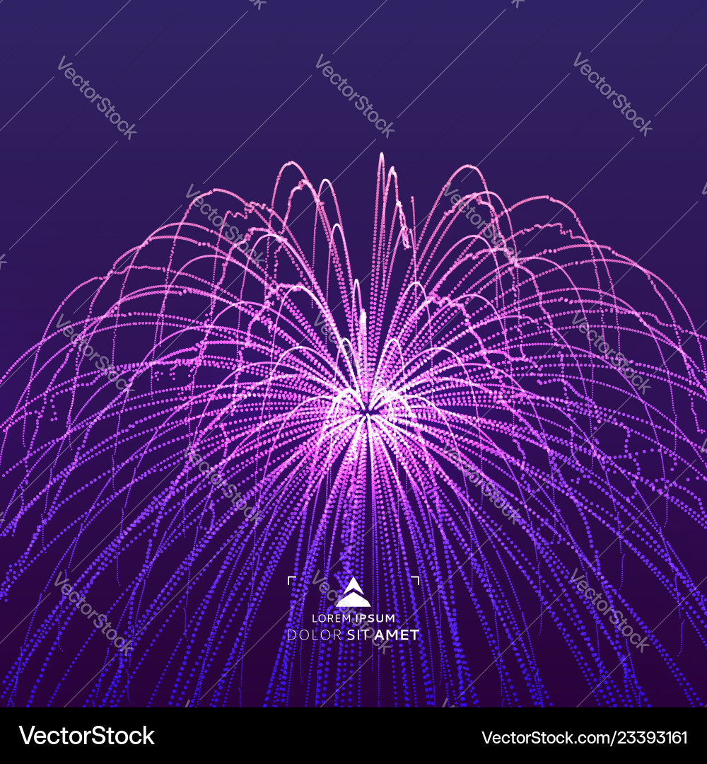 Point explode array with dynamic emitted particles Point explode array with dynamic emitted particles vector image