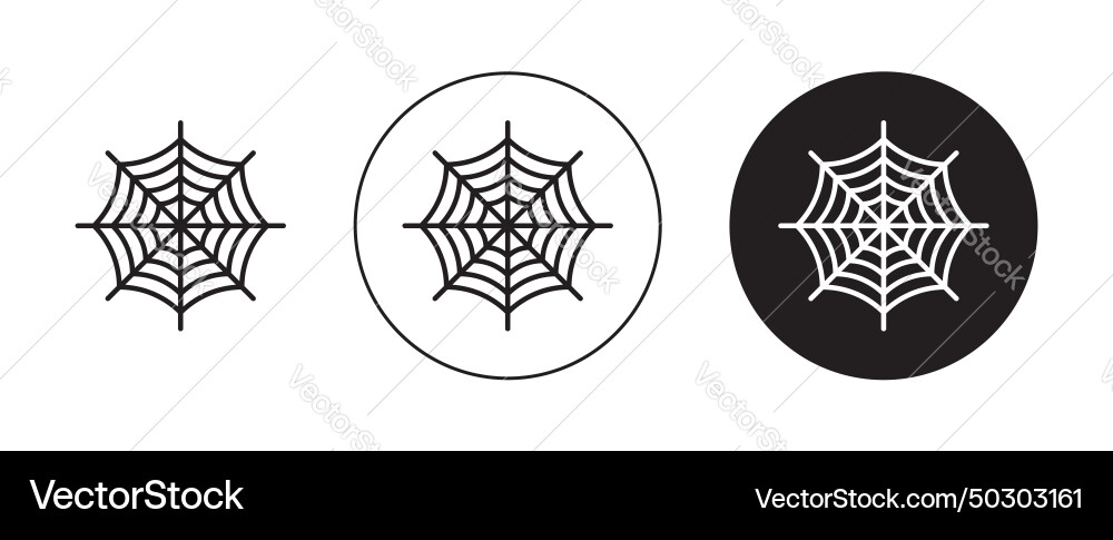 Spider web icon set halloween cobweb pattern Spider web icon set halloween cobweb pattern vector image