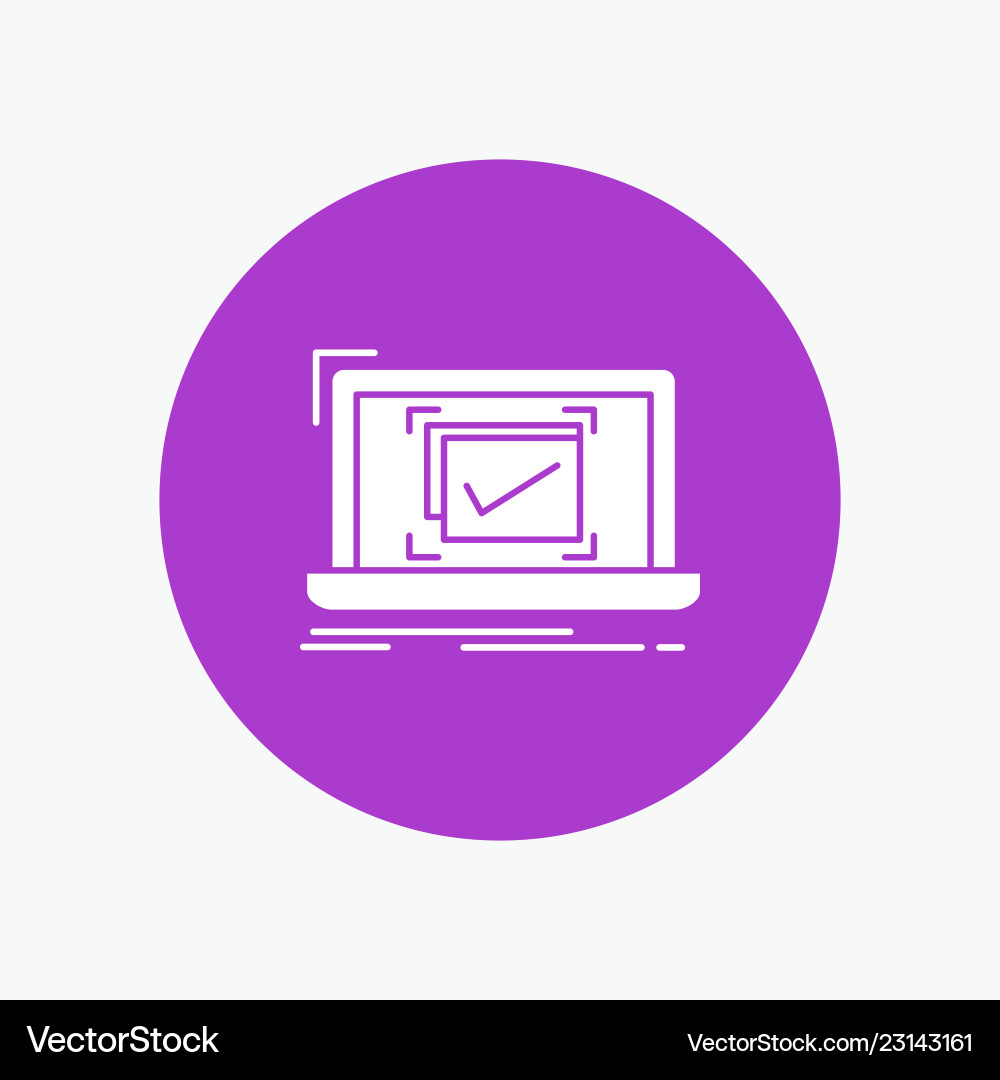 System Monitoring Checkmark Icon Vector Image