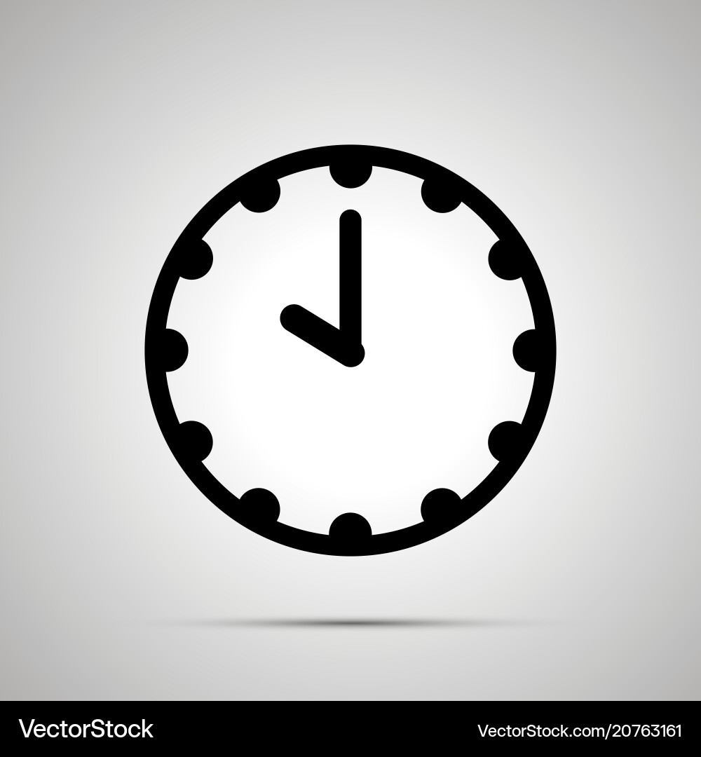 Uhr Gesicht mit 10-00 einfache schwarze Ikone Uhr Gesicht mit 10-00 einfache schwarze Ikone vektorbild