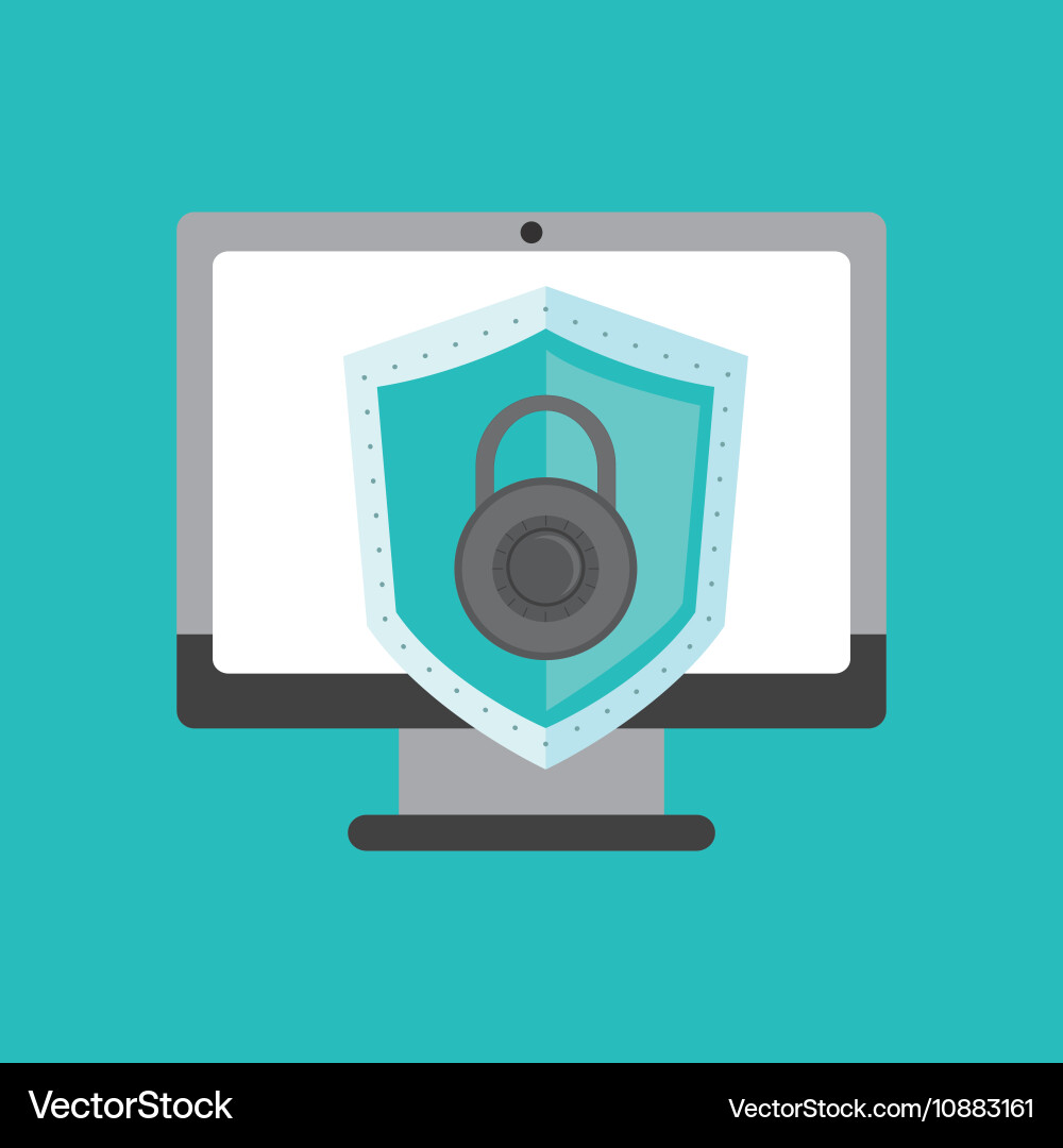 Virtual security system icons image Vector Image
