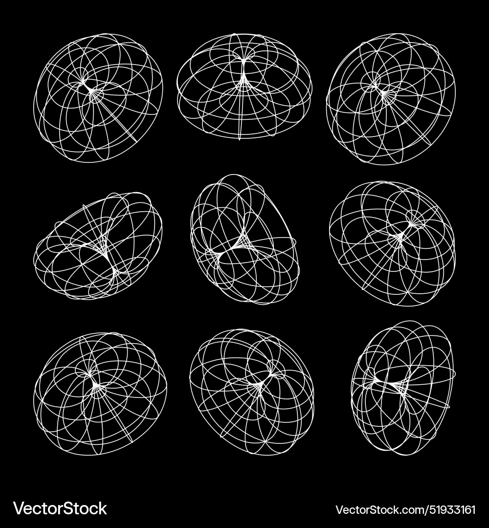 Wireframe lined shapes perspective mesh 3d grid Wireframe lined shapes perspective mesh 3d grid vector image