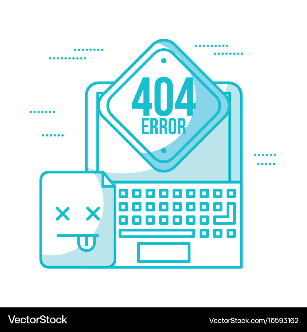 404 error background vector image