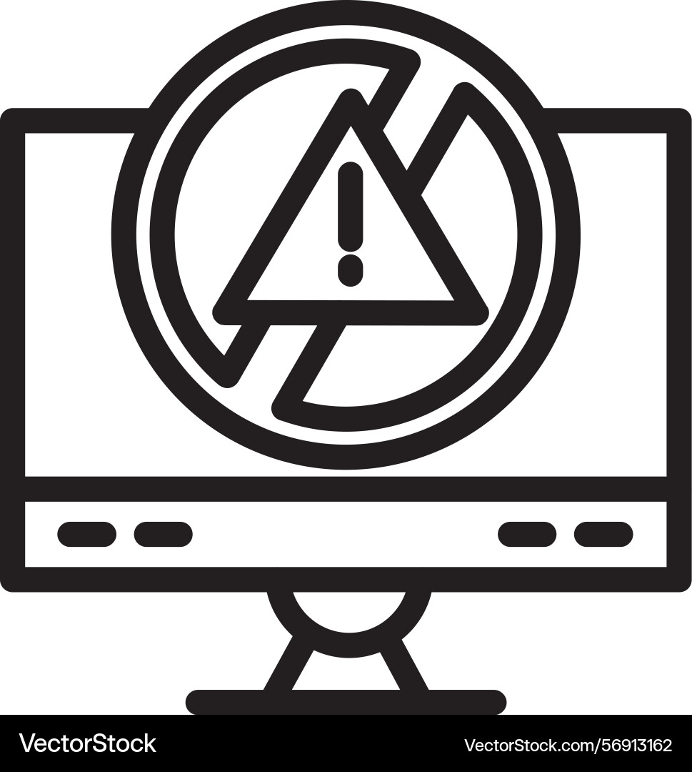 Alert linear style icon design vector image