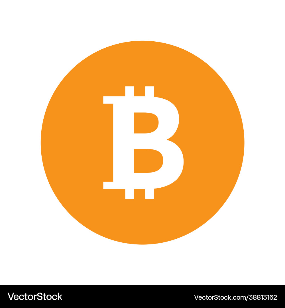 Bitcoin orange logo icon in circle – Royalty-Free Vector | VectorStock