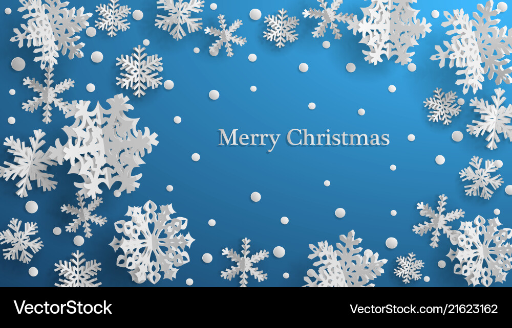 Christmas background with three-dimensional paper Christmas background with three-dimensional paper Vector Image
