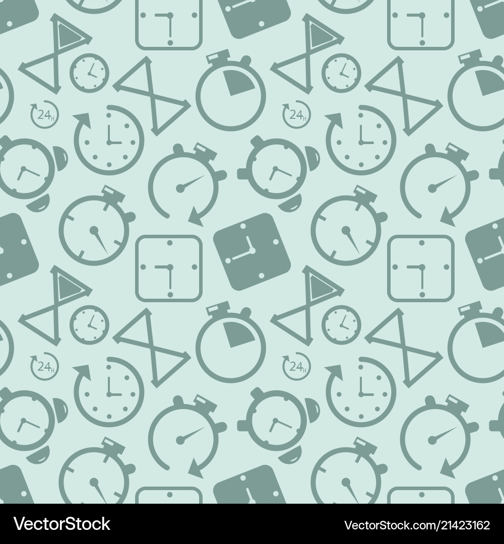 Clock timer icon seamless pattern background Clock timer icon seamless pattern background Vector Image