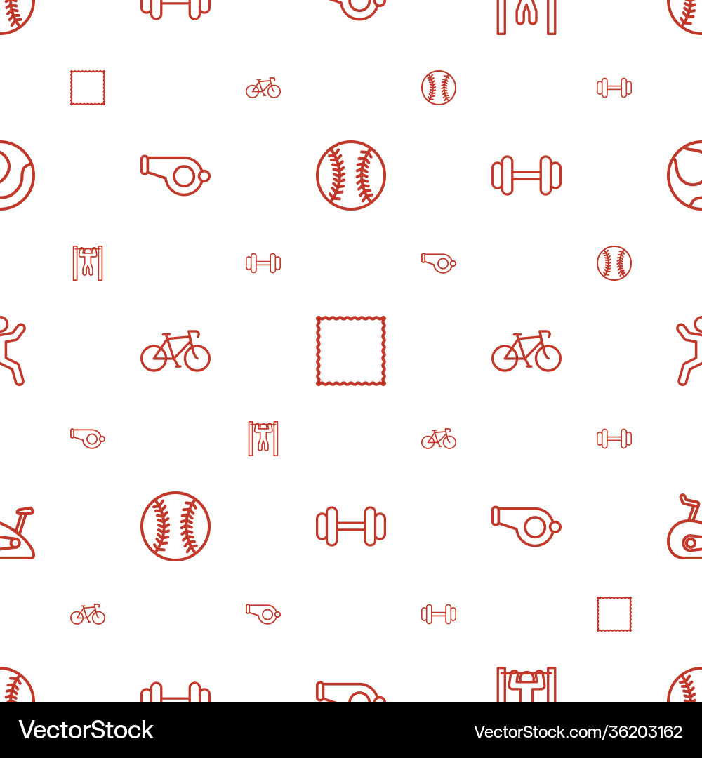 Exercise icons pattern seamless white background vector image