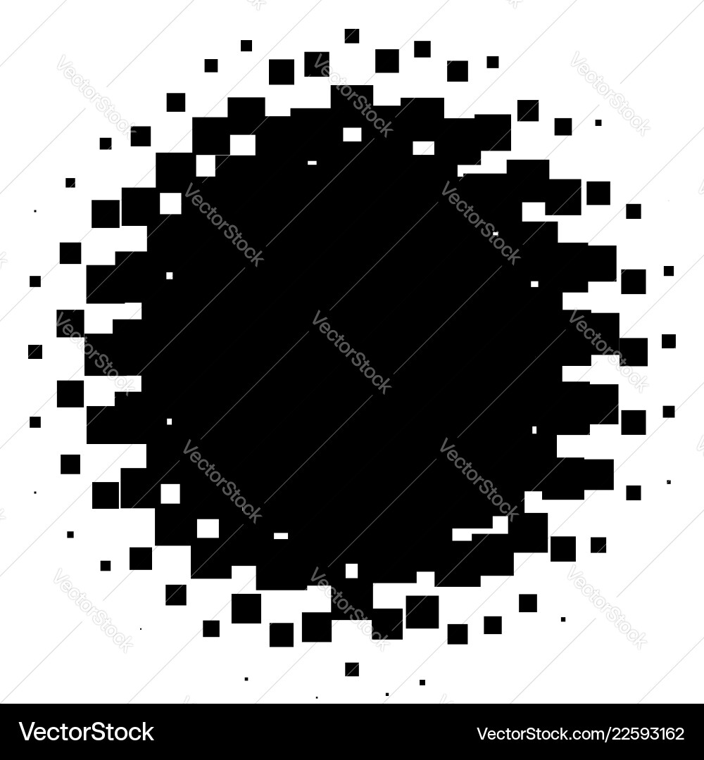 Halftone element with square or triangle instead Halftone element with square or triangle instead vector image