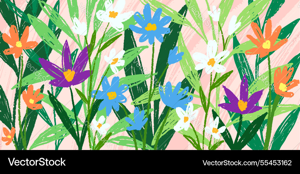 Hand gezeichnete Blumenschablone für Cover Home Dekor Hand gezeichnete Blumenschablone für Cover Home Dekor vektorbild
