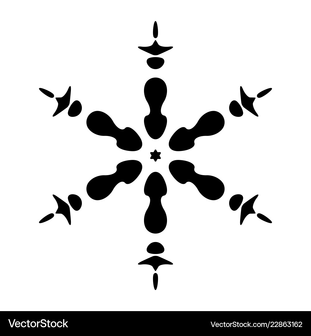 Isolated simple snowflake Isolated simple snowflake vector image