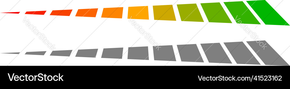 Level progress bar indicator low-high progression Vector Image