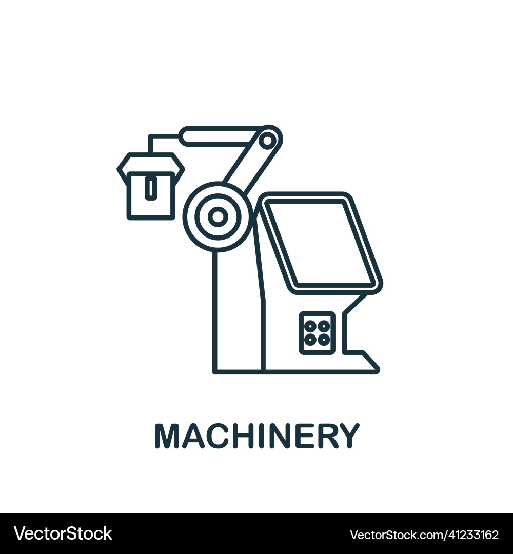 Machinery icon line element from collection Machinery icon line element from collection Vector Image