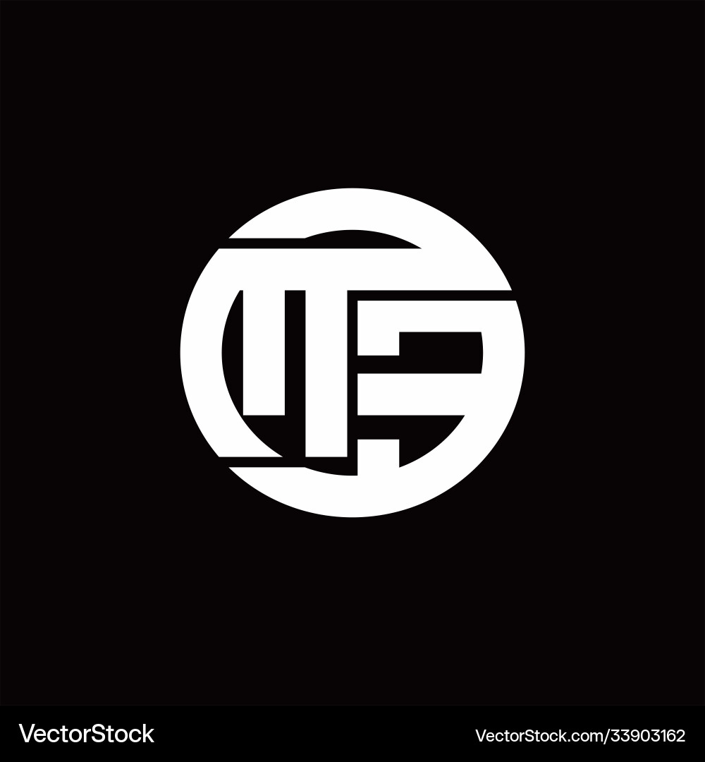 Me logo monogram with rounded line swipe design Vector Image