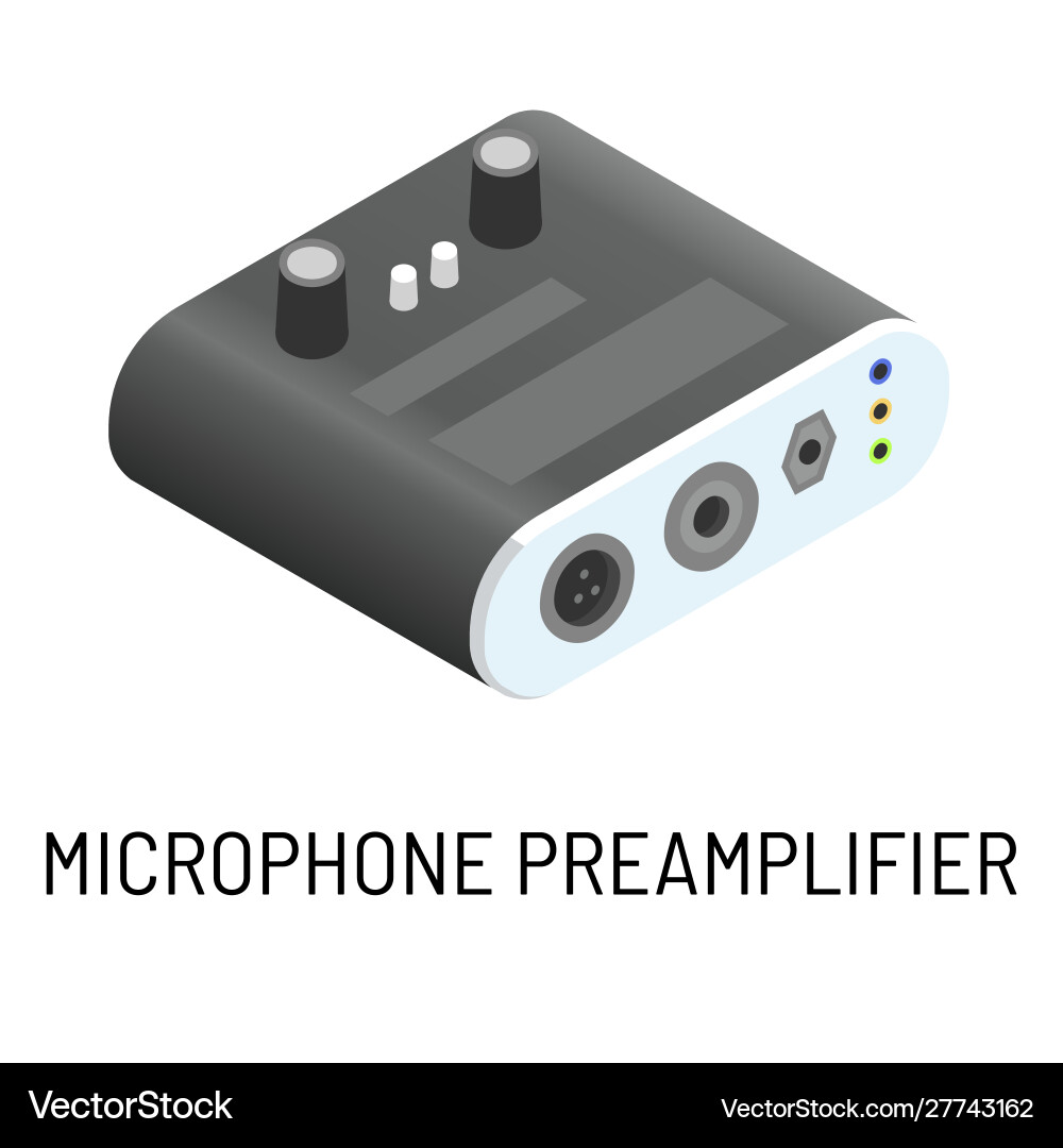 Microphone Preamp Signal Processor vector image