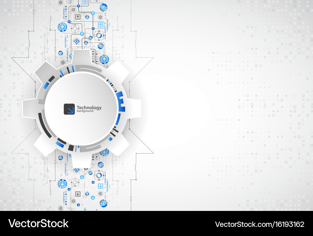 Modern Technological Circuit Background Vector Image
