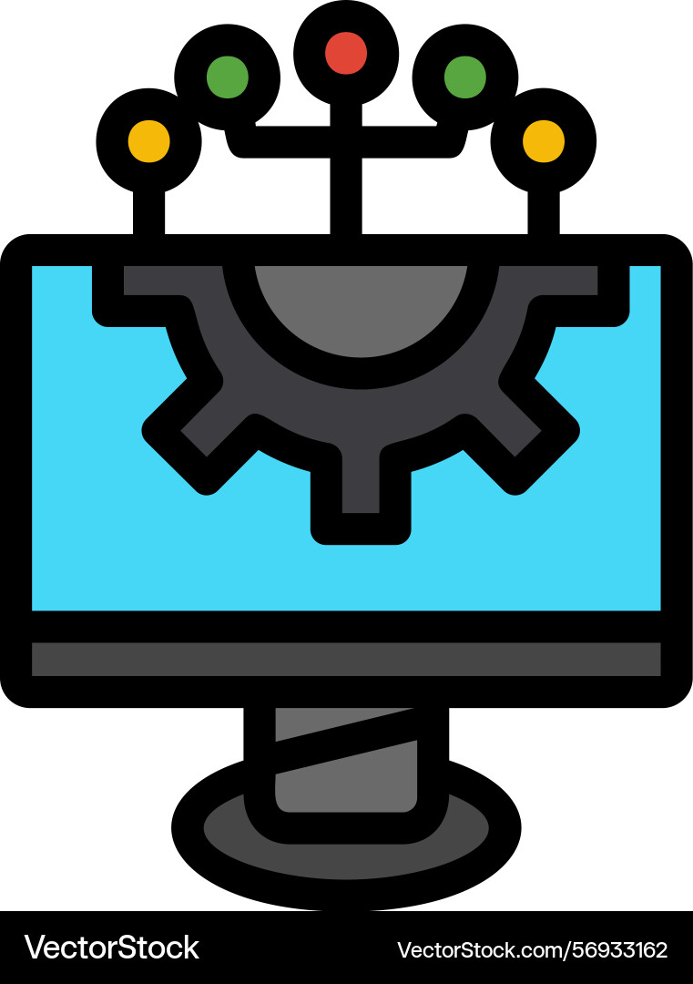 Platform line filled style icon design Vector Image