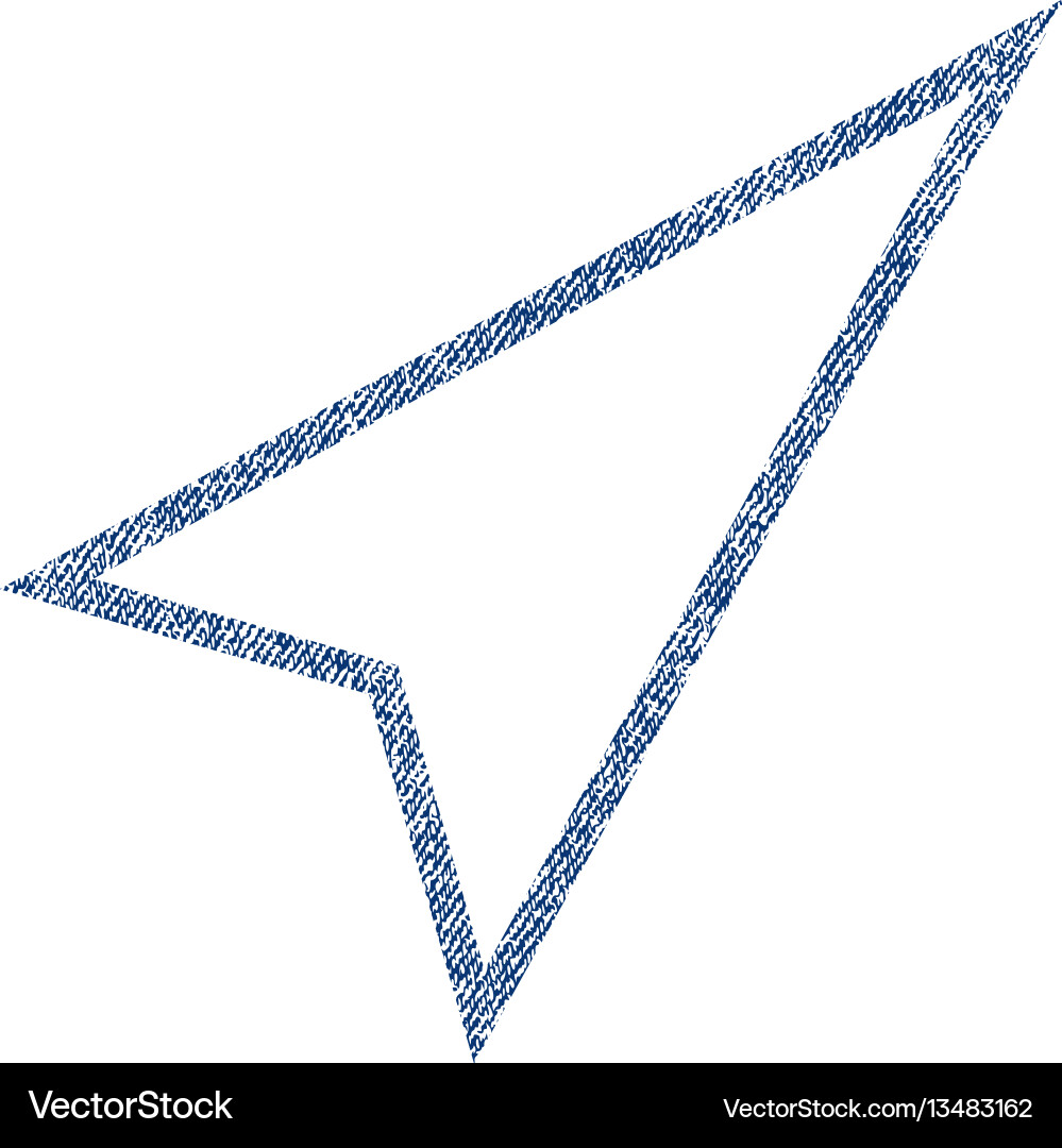 Pointer right up fabric textured icon Pointer right up fabric textured icon Vector Image