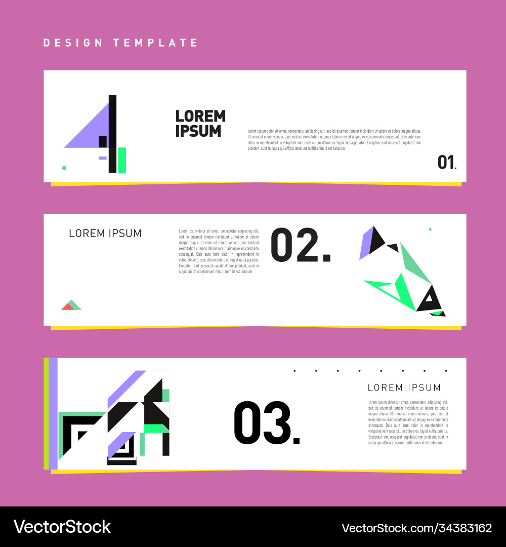 Set abstract banner web design template retro Set abstract banner web design template retro Vector Image